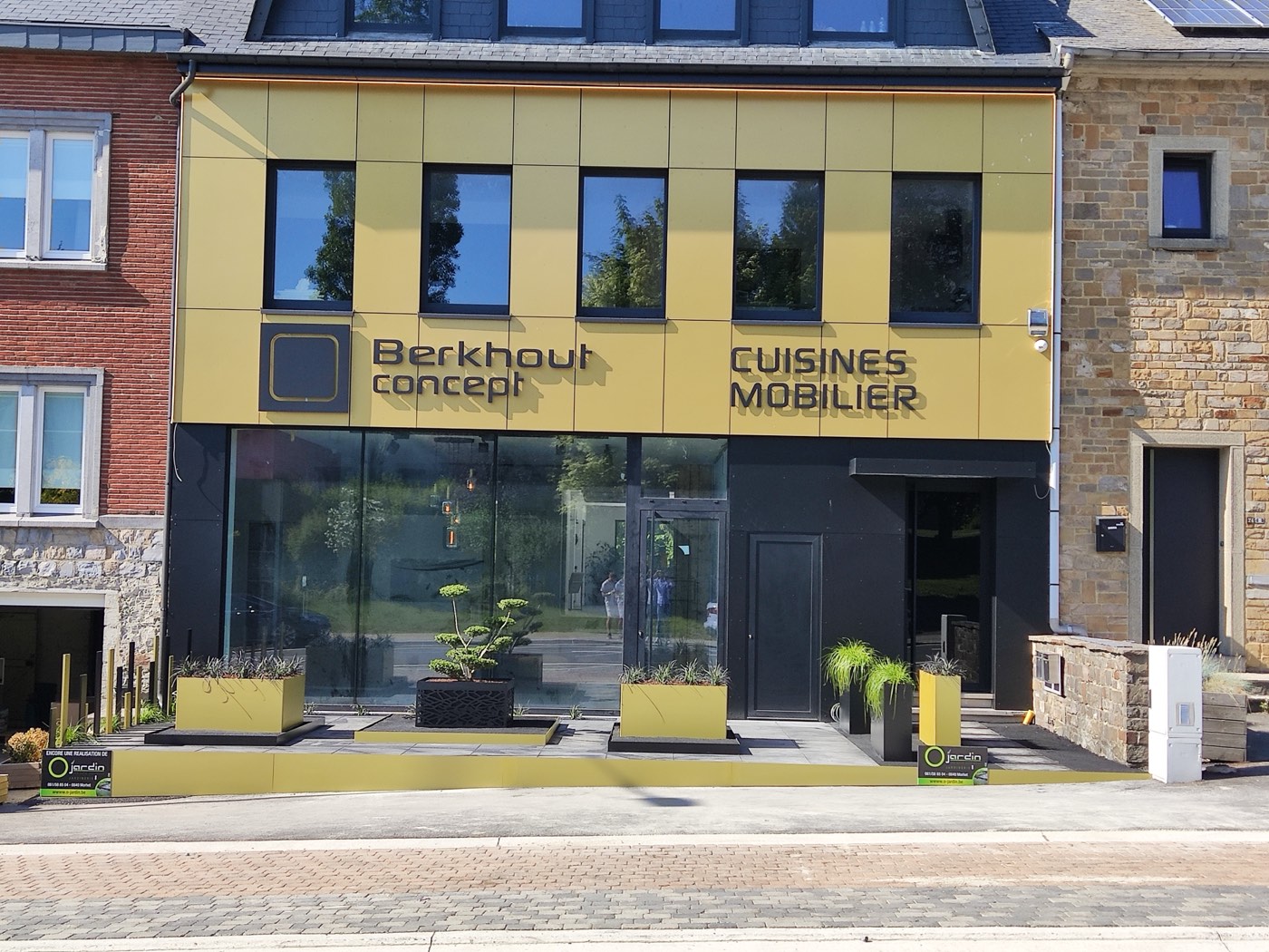 Berkhout Concept showroom façade in Bastogne